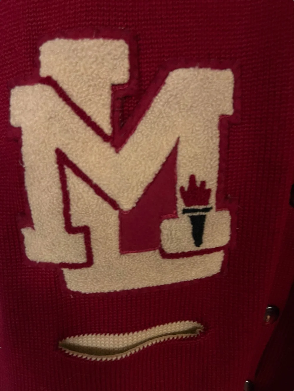 Vintage Wool Letterman Cardigan Sweater - 1960s MLHS — Wall